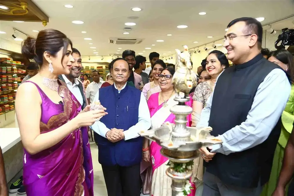 Actress Shraddha Das launches Sri Krishna Silks Showroom